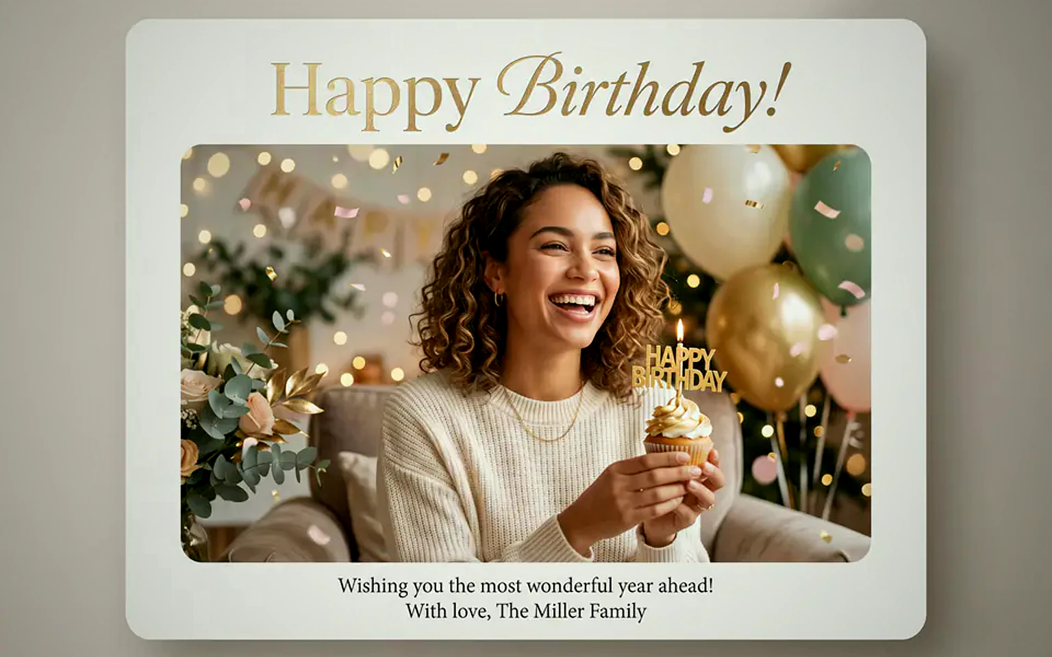 Birthday Greeting Video Prompt visual example