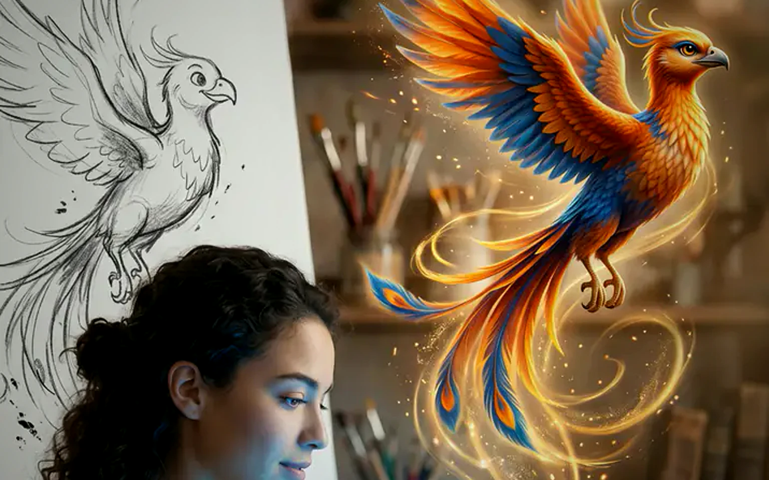 Sketch to Polished Concept Prompt visual example