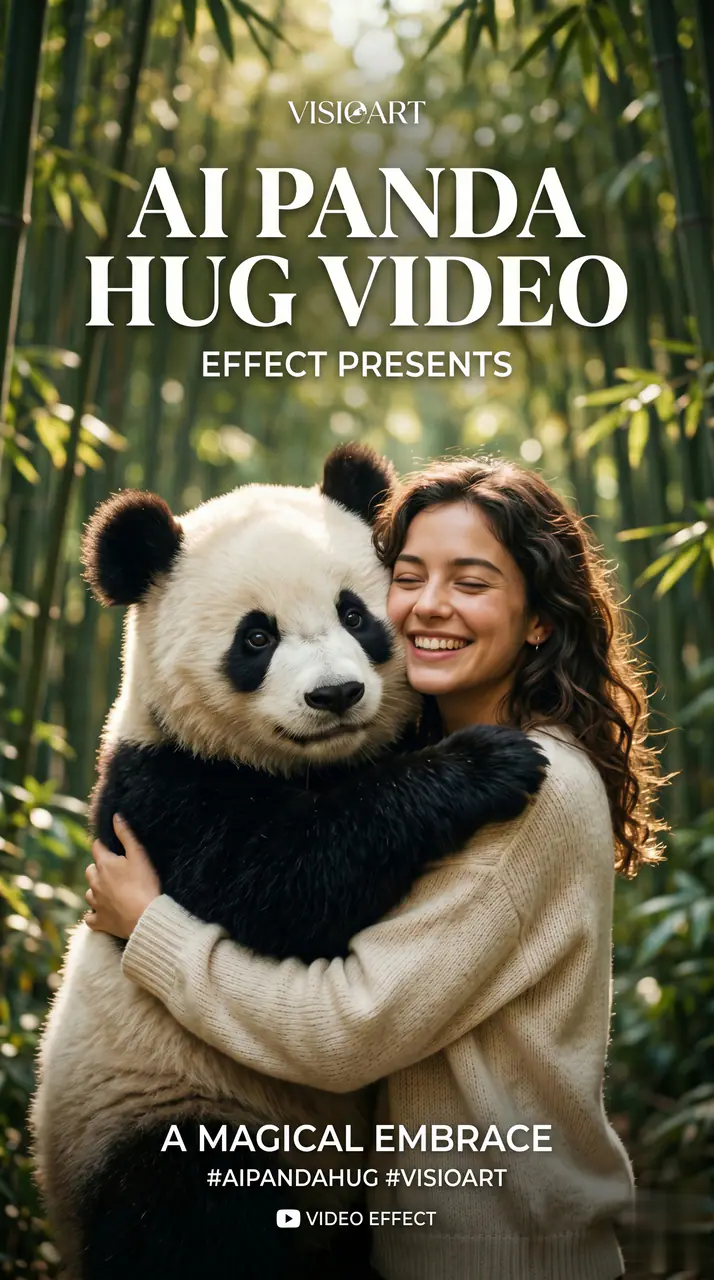 Preview the AI Panda Hug Video motion direction