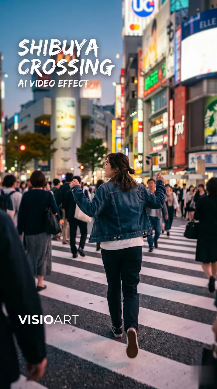 Preview the AI Shibuya Crossing Video motion direction