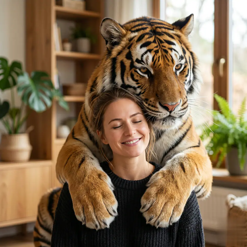 Preview the AI Tiger Hug motion direction