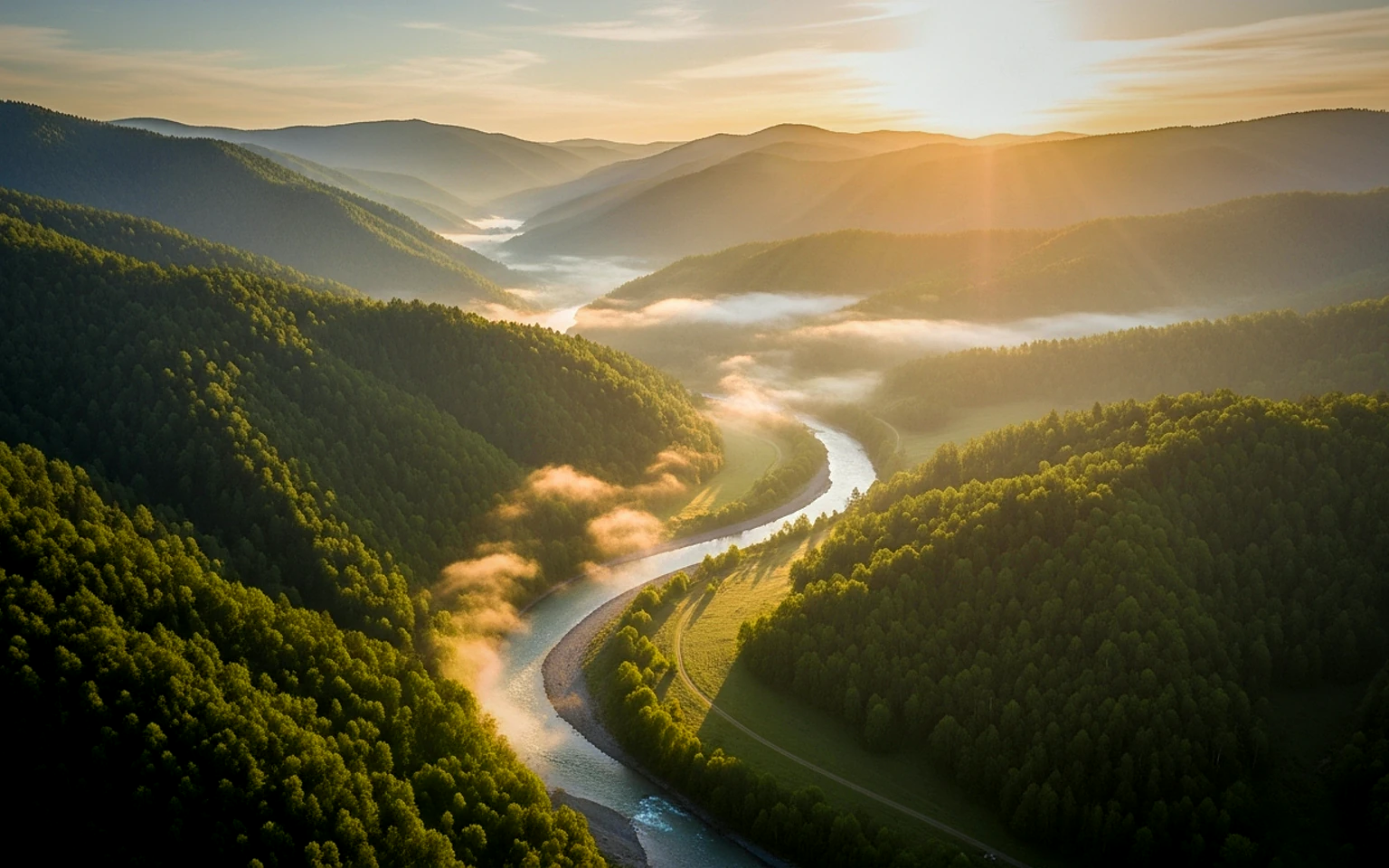 Drone Landscape Flyover Prompt visual example