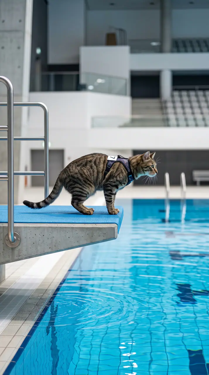 Preview the AI Cat Diving Olympics motion direction