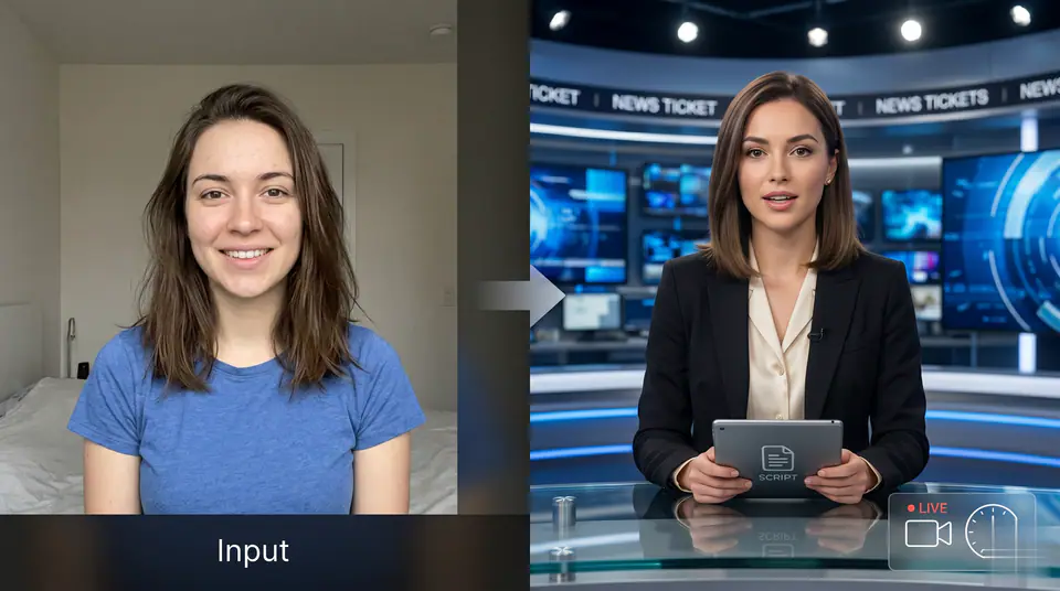 Preview the AI News Anchor Generator motion direction
