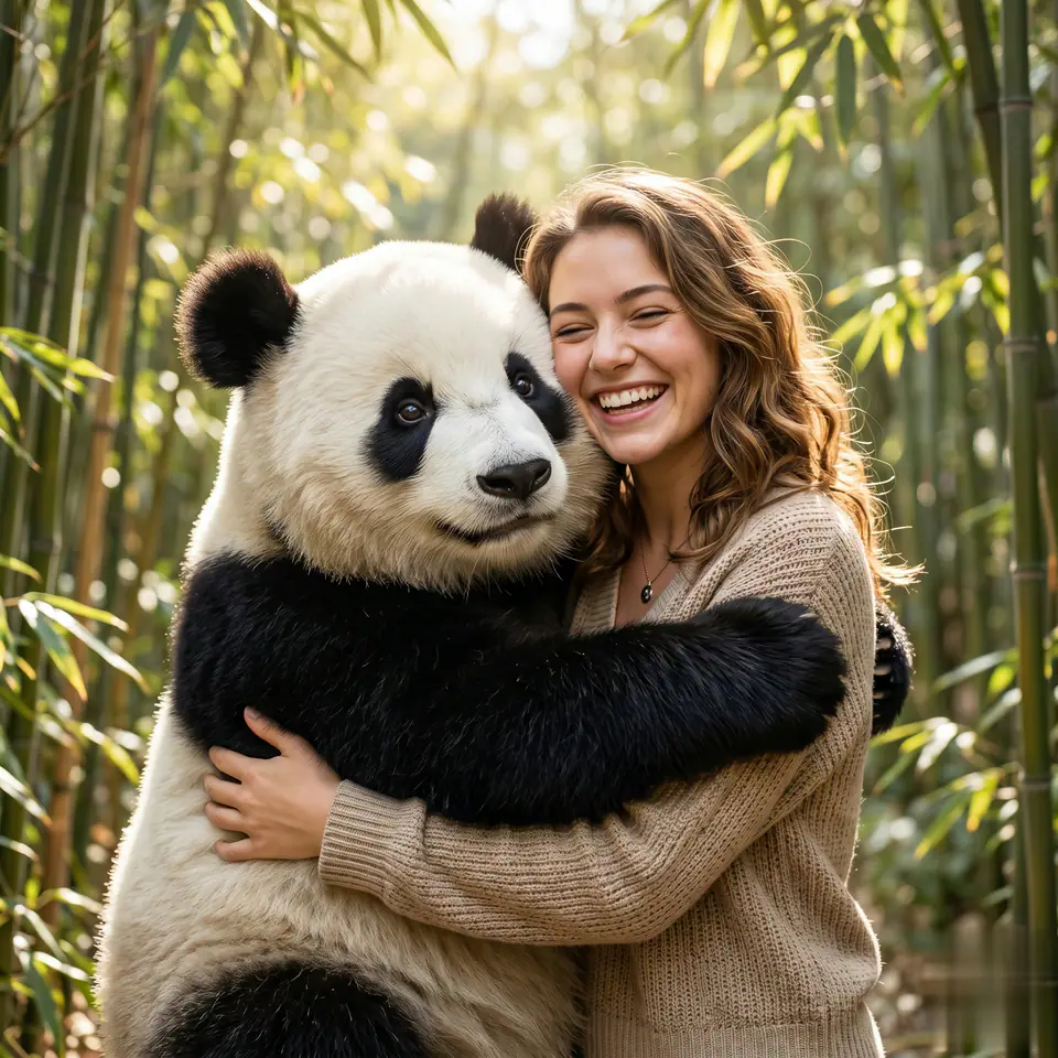 AI Panda Hug Video Prompt Template visual example