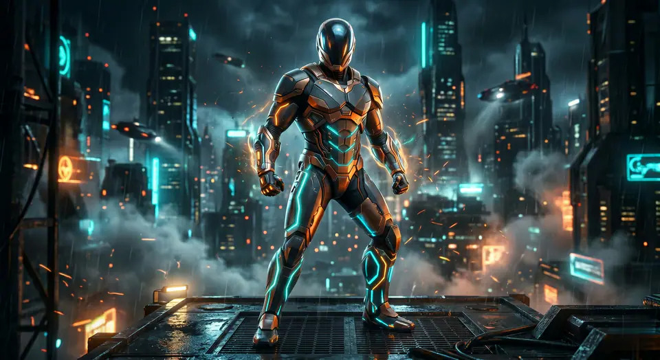 Symbiote Hero Video Prompt Template visual example