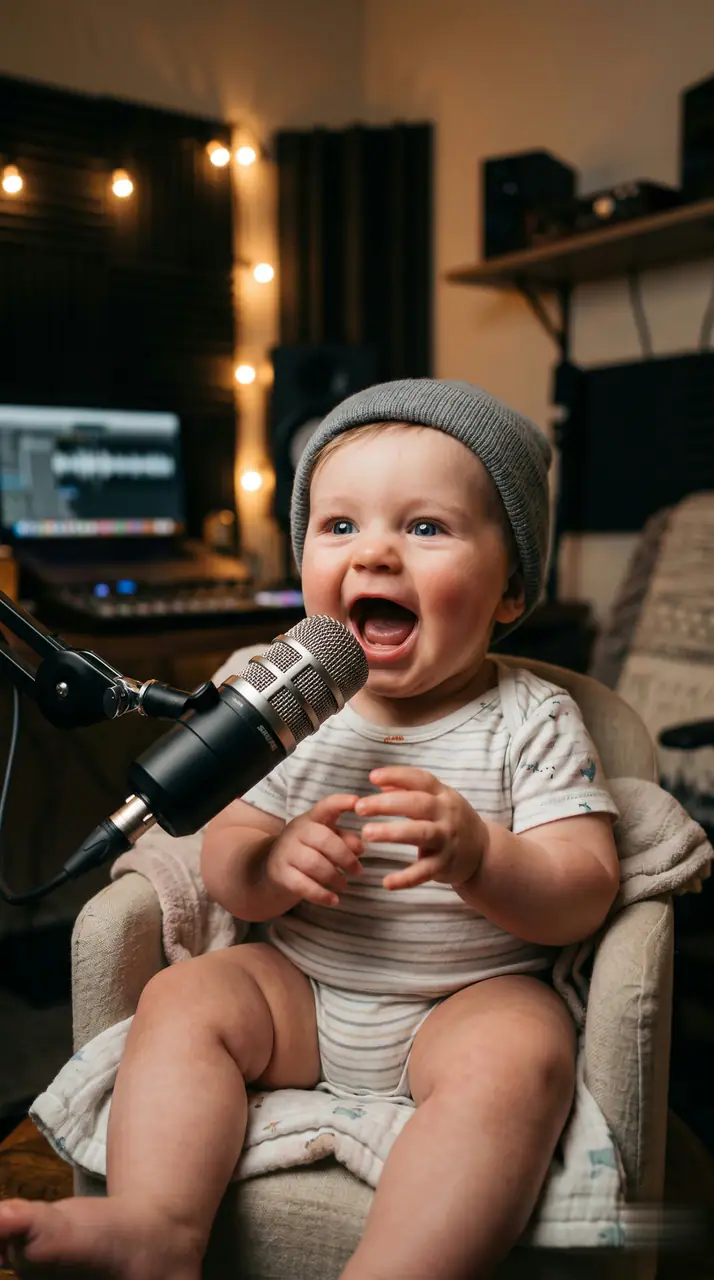 AI Baby podcast video prompt Template preview