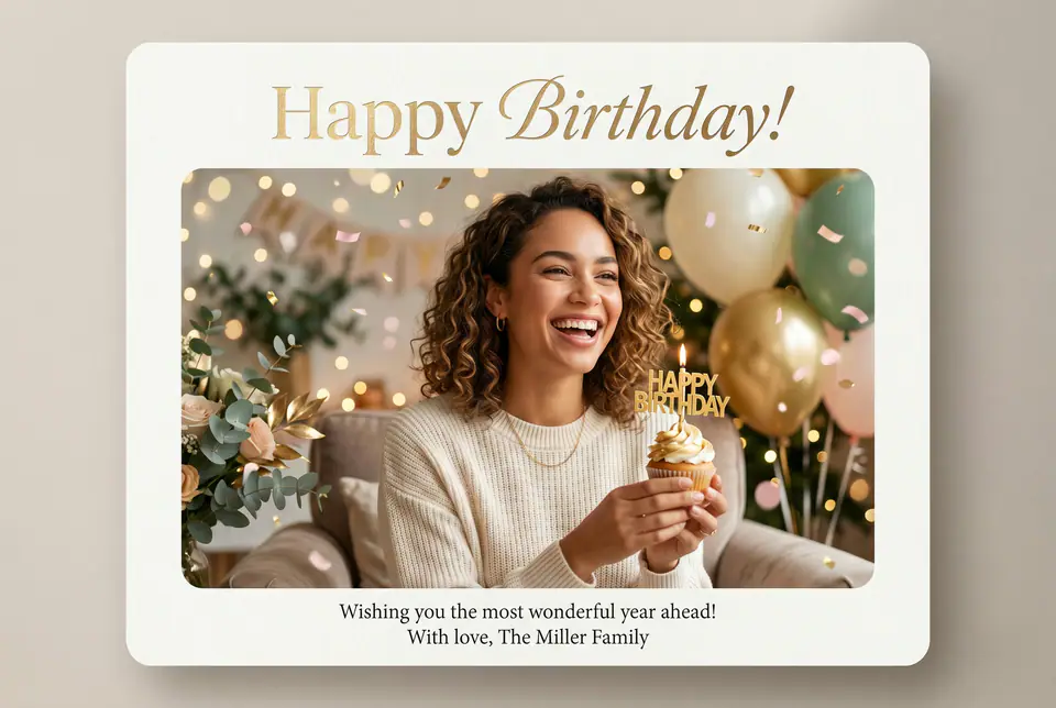 AI Birthday Card Generator concept