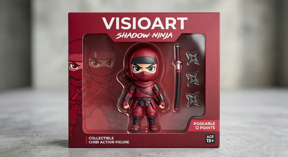 AI Chibi Action Figure Set Generator concept