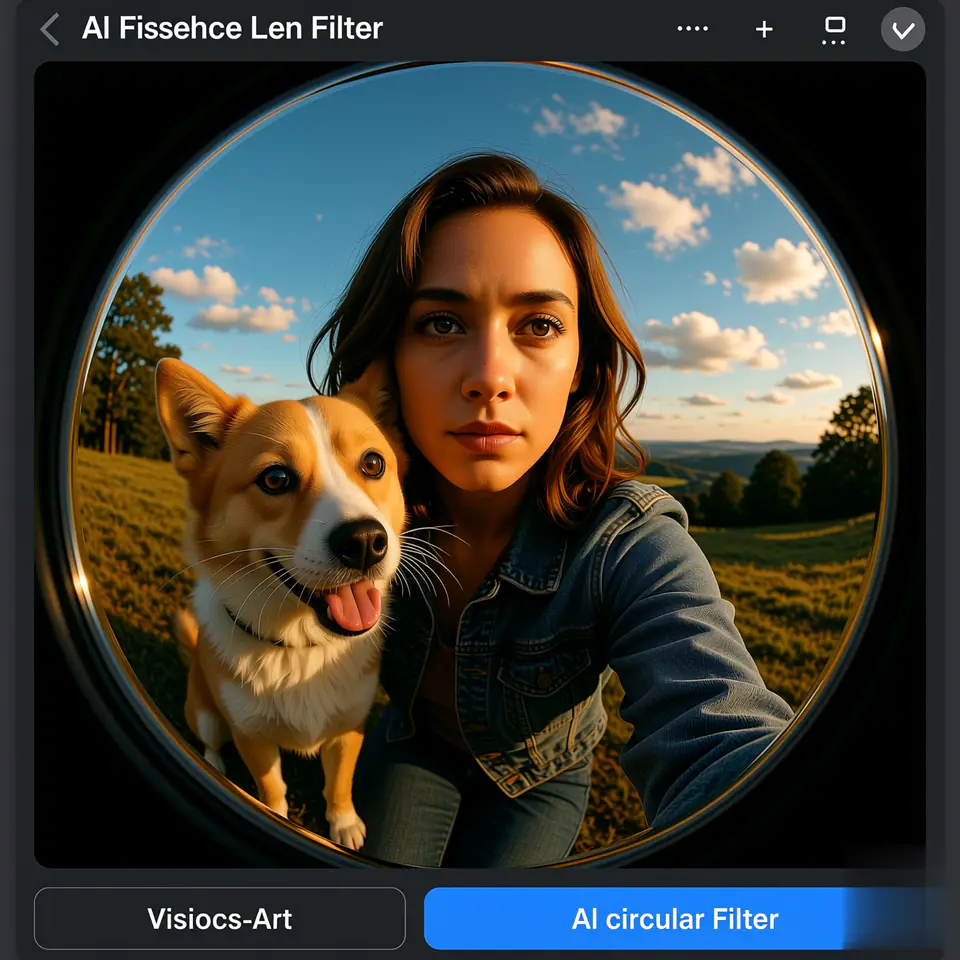 AI Fisheye Len Filter concept