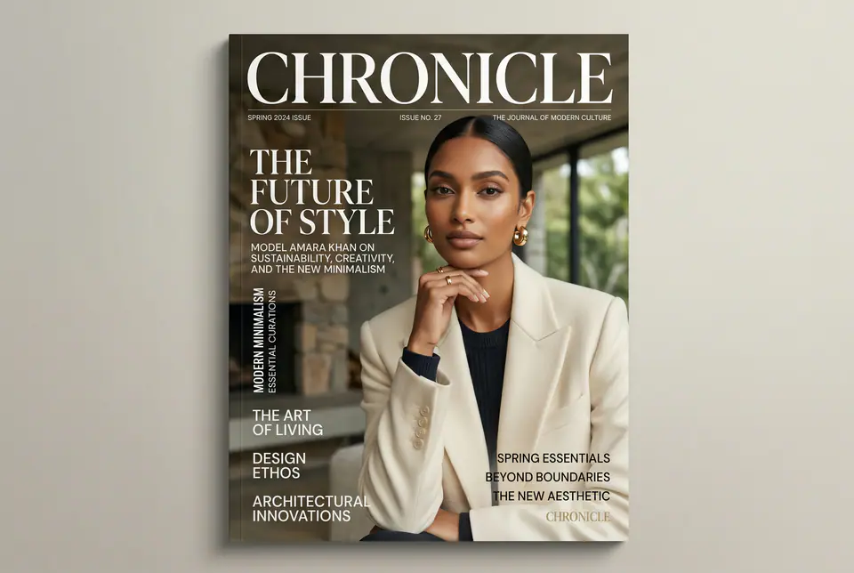 AI Original Editorial Magazine Cover concept