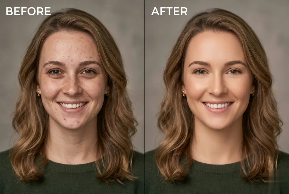 AI Retouching concept