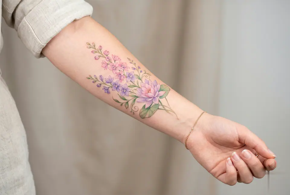 Birth Flower Tattoo Generator concept