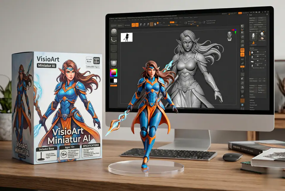 AI Original Miniature Figure Studio concept