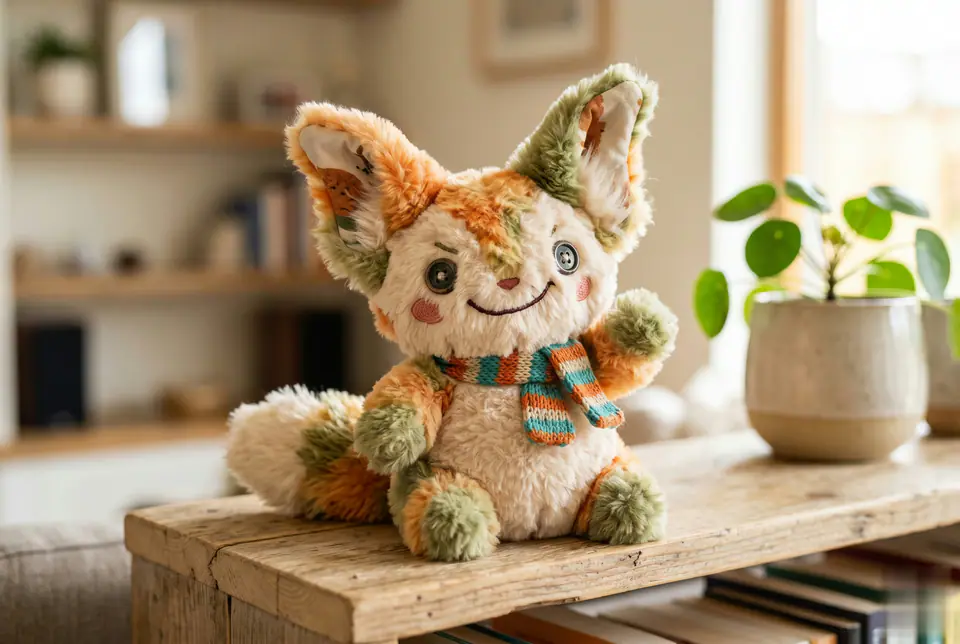 AI Original Mischievous Plush Doll Generator concept