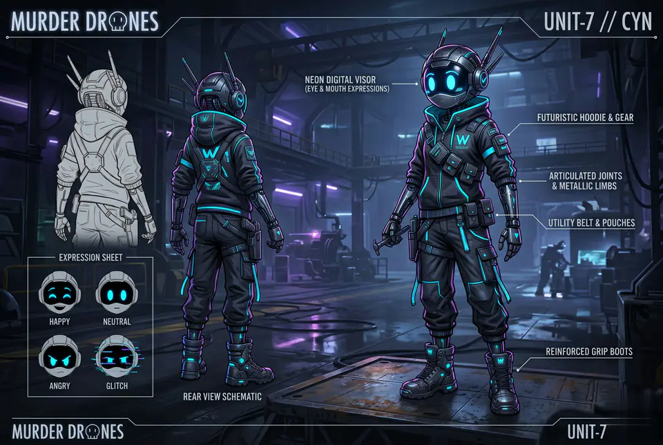 Murder Drones Maker concept