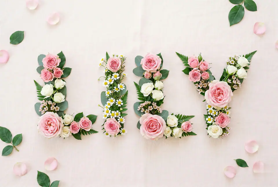 Turn Name Into Flowers concept