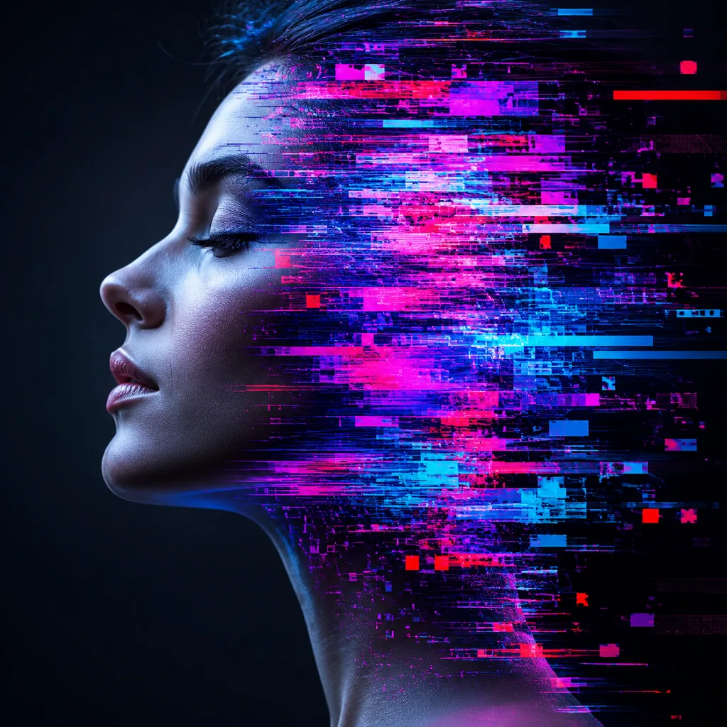 AI Glitch Effect concept